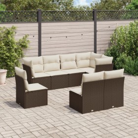 8-piece garden sofa set and brown synthetic rattan cushions by , Garden sets - Ref: Foro24-3249602, Price: 508,32 €, Discount: %
