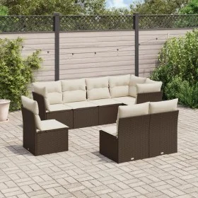 8-piece garden sofa set and brown synthetic rattan cushions by , Garden sets - Ref: Foro24-3249602, Price: 500,98 €, Discount: %
