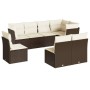8-teilige Gartensofagarnitur und braune synthetische Rattankissen von , Gartensets - Ref: Foro24-3249602, Preis: 508,32 €, Ra...