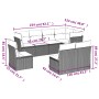 8-teilige Gartensofagarnitur und braune synthetische Rattankissen von , Gartensets - Ref: Foro24-3249602, Preis: 508,32 €, Ra...