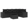 6-teiliges Gartensofa-Set und schwarze synthetische Rattankissen von , Gartensets - Ref: Foro24-3254872, Preis: 421,93 €, Rab...