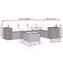 6-teiliges Gartensofa-Set und schwarze synthetische Rattankissen von , Gartensets - Ref: Foro24-3254872, Preis: 421,93 €, Rab...