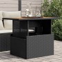 Gartentisch PE-Rattan und schwarzes Akazienholz 100x55x73 cm von , Gartentische - Ref: Foro24-365976, Preis: 93,99 €, Rabatt: %