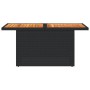 Gartentisch PE-Rattan und schwarzes Akazienholz 100x55x73 cm von , Gartentische - Ref: Foro24-365976, Preis: 93,99 €, Rabatt: %