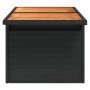 Gartentisch PE-Rattan und schwarzes Akazienholz 100x55x73 cm von , Gartentische - Ref: Foro24-365976, Preis: 93,99 €, Rabatt: %