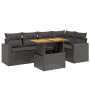 6-piece garden sofa set and black synthetic rattan cushions by , Garden sets - Ref: Foro24-3271300, Price: 420,56 €, Discount: %
