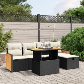6-piece garden sofa set and black synthetic rattan cushions by , Garden sets - Ref: Foro24-3276241, Price: 378,15 €, Discount: %