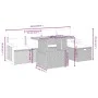 6-teiliges Gartensofa-Set und schwarze synthetische Rattankissen von , Gartensets - Ref: Foro24-3276241, Preis: 378,15 €, Rab...