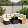 8-teiliges Gartensofa-Set und schwarze synthetische Rattankissen von , Gartensets - Ref: Foro24-3276262, Preis: 500,60 €, Rab...