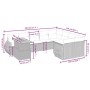 Gartensofa-Set 10-teilig mit schwarzen synthetischen Rattankissen von , Gartensets - Ref: Foro24-3272357, Preis: 670,01 €, Ra...