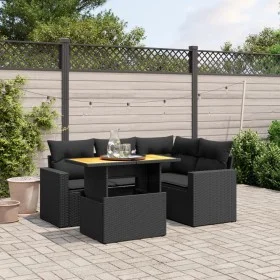 5-piece garden furniture set and black synthetic rattan cushions by , Garden sets - Ref: Foro24-3271293, Price: 383,86 €, Dis...