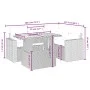 5-teiliges Gartenmöbel-Set und schwarze synthetische Rattankissen von , Gartensets - Ref: Foro24-3271293, Preis: 383,86 €, Ra...