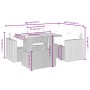 5-teiliges Gartenmöbel-Set und schwarze synthetische Rattankissen von , Gartensets - Ref: Foro24-3271293, Preis: 375,57 €, Ra...