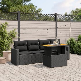 5-teiliges Gartenmöbel-Set und schwarze synthetische Rattankissen von , Gartensets - Ref: Foro24-3271188, Preis: 346,30 €, Ra...