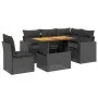 6-piece garden sofa set and black synthetic rattan cushions by , Garden sets - Ref: Foro24-3271314, Price: 429,03 €, Discount: %