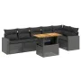 7-piece garden dining set and black synthetic rattan cushions by , Garden sets - Ref: Foro24-3271321, Price: 492,40 €, Discou...