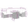7-piece garden dining set and black synthetic rattan cushions by , Garden sets - Ref: Foro24-3271321, Price: 487,75 €, Discou...