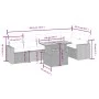 7-piece garden dining set and black synthetic rattan cushions by , Garden sets - Ref: Foro24-3271321, Price: 492,40 €, Discou...