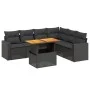 7-piece garden dining set and black synthetic rattan cushions by , Garden sets - Ref: Foro24-3271328, Price: 492,40 €, Discou...