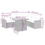 7-piece garden dining set and black synthetic rattan cushions by , Garden sets - Ref: Foro24-3271328, Price: 488,24 €, Discou...
