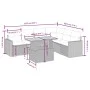 7-piece garden dining set and black synthetic rattan cushions by , Garden sets - Ref: Foro24-3271328, Price: 492,40 €, Discou...