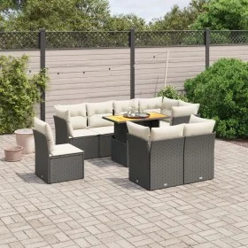 8-piece garden sofa set and black synthetic rattan cushions by , Garden sets - Ref: Foro24-3270930, Price: 601,54 €, Discount: %