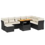 8-teiliges Gartensofa-Set und schwarze synthetische Rattankissen von , Gartensets - Ref: Foro24-3270972, Preis: 498,41 €, Rab...