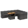 Gartensofa-Set 10-teilig mit schwarzen synthetischen Rattankissen von , Gartensets - Ref: Foro24-3271006, Preis: 655,17 €, Ra...