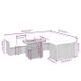 Gartensofa-Set 10-teilig mit schwarzen synthetischen Rattankissen von , Gartensets - Ref: Foro24-3271006, Preis: 655,17 €, Ra...