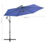 Cantilever parasol with blue aluminum pole 300 cm by vidaXL, Umbrellas - Ref: Foro24-47133, Price: 103,04 €, Discount: %
