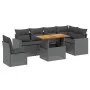 7-piece garden dining set and black synthetic rattan cushions by , Garden sets - Ref: Foro24-3271335, Price: 492,40 €, Discou...