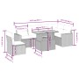 7-piece garden dining set and black synthetic rattan cushions by , Garden sets - Ref: Foro24-3271335, Price: 488,24 €, Discou...
