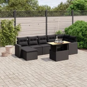 8-piece garden sofa set and black synthetic rattan cushions by , Garden sets - Ref: Foro24-3271419, Price: 535,58 €, Discount: %