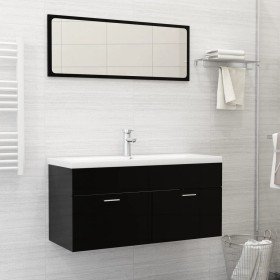 Lavabo empotrado con grifo cerámica blanco 101x39x18 cm