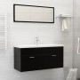 Lavabo empotrado con grifo cerámica blanco 101x39x18 cm