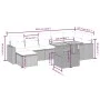 8-teiliges Gartensofa-Set und schwarze synthetische Rattankissen von , Gartensets - Ref: Foro24-3271419, Preis: 535,58 €, Rab...