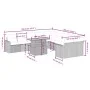 11-teiliges Gartensofa-Set und schwarze synthetische Rattankissen von , Gartensets - Ref: Foro24-3271503, Preis: 750,78 €, Ra...