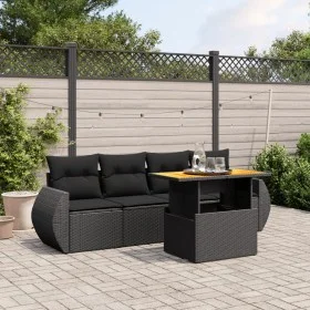 5-teiliges Gartenmöbel-Set und schwarze synthetische Rattankissen von , Gartensets - Ref: Foro24-3272070, Preis: 374,77 €, Ra...