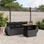 5-piece garden furniture set and black synthetic rattan cushions by , Garden sets - Ref: Foro24-3272070, Price: 374,52 €, Dis...
