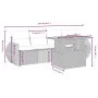 5-piece garden furniture set and black synthetic rattan cushions by , Garden sets - Ref: Foro24-3272070, Price: 374,52 €, Dis...