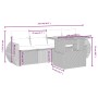 5-teiliges Gartenmöbel-Set und schwarze synthetische Rattankissen von , Gartensets - Ref: Foro24-3272070, Preis: 355,85 €, Ra...