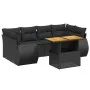 7-piece garden dining set and black synthetic rattan cushions by , Garden sets - Ref: Foro24-3272091, Price: 521,03 €, Discou...