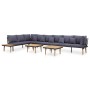 8-Sitzer-Gartenmöbel-Set mit Kissen aus massivem Akazienholz von vidaXL, Gartensets - Ref: Foro24-46485, Preis: 946,95 €, Rab...