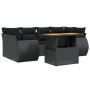 7-teiliges Garten-Essset und schwarze Kissen aus synthetischem Rattan von , Gartensets - Ref: Foro24-3272091, Preis: 502,89 €...