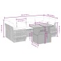 7-teiliges Garten-Essset und schwarze Kissen aus synthetischem Rattan von , Gartensets - Ref: Foro24-3272091, Preis: 502,89 €...