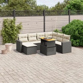 8-teiliges Gartensofa-Set und schwarze synthetische Rattankissen von , Gartensets - Ref: Foro24-3271427, Preis: 493,62 €, Rab...