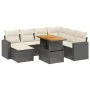 8-piece garden sofa set and black synthetic rattan cushions by , Garden sets - Ref: Foro24-3271427, Price: 493,62 €, Discount: %