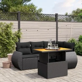 5-piece garden furniture set and black synthetic rattan cushions by , Garden sets - Ref: Foro24-3272175, Price: 413,32 €, Dis...