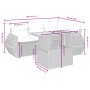 5-teiliges Gartenmöbel-Set und schwarze synthetische Rattankissen von , Gartensets - Ref: Foro24-3272175, Preis: 385,01 €, Ra...