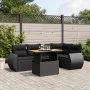 Set de sofás de jardín 6 piezas y cojines ratán sintético negro de , Conjuntos de jardín - Ref: Foro24-3272182, Precio: 459,4...